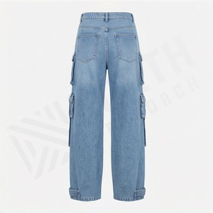 Pantalones Vaqueros de Mujer, Cintura Alta, Corte Ajustado, Pierna Recta, Transpirables, Color Personalizado, Ropa Casual de Calle - Product Image 6