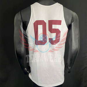 Latest Design Custom Design Good Quality Top Design Basketball Reversible Jersey V Neck Reversible Basketball Jerseys Set - Product Image 5