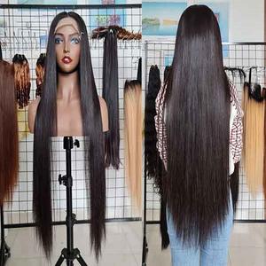 Extensiones de cabello humano liso para mujer, mechones de pelo natural con cutícula alineada, doble estiramiento - Product Image 1