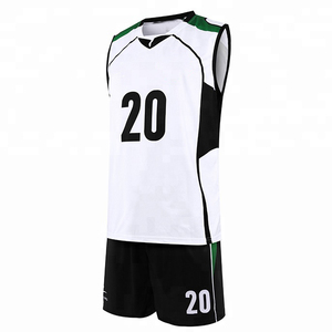 Maillot de volley-ball taille personnalisée OEM Vêtements de sport pour adultes Vente en gros Ensembles uniformes de volley-ball imprimés en sublimation en vrac - Product Image 1