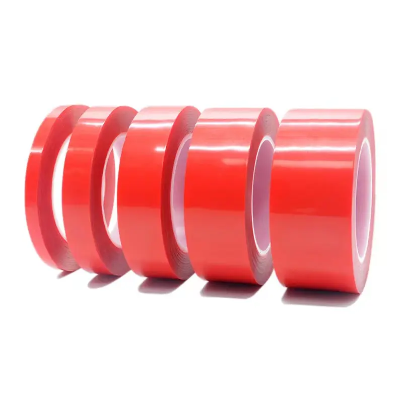 شريط لاصق ثقيل للتثبيت مصنوع من رغوة الأكريليك المزدوجة الشفافة المميزة باللون الأحمر