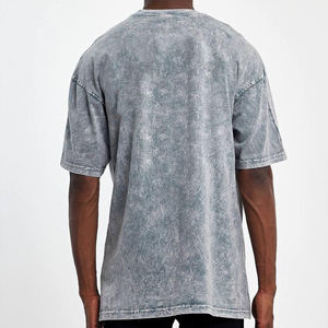 Camiseta de algodón 100% para hombre, camisetas de lujo personalizadas con estampado holgado, Camiseta de algodón para hombre, ropa de calle, cuello redondo de costilla de gran tamaño - Product Image 4