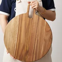 Personal Pizza Wooden Serving Board with Pizza Cutter - Kademi
