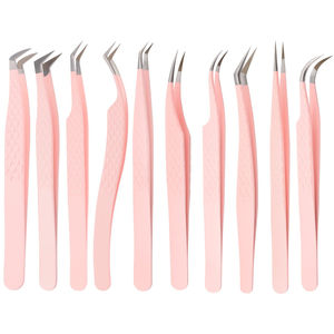 Pince à cils de 10mm à pointe lisse anti-magnétique en acier inoxydable de précision professionnelle Prix compétitif pour l'extension de cils - Product Image 2