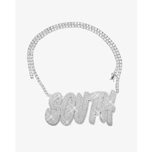 Colgante de Moissanita Personalizado SOUTH en Oro de 14K, Dijes de Moissanita de Alta Calidad - Product Image 3