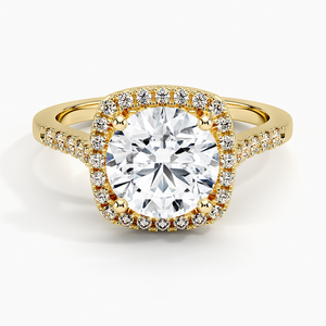 Romantic Lab Grown Diamond Engagement <b>Ring</b> 925 Silver Halo Prong Setting Fine Jewelry Gift for Women's Party Bridal Wedding - Product Image 5