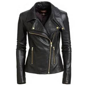 Manteau en cuir véritable pour hommes Slim Fit Fashion Manteau en cuir pour moto et course automobile Veste en cuir avec broderie sur le devant du Pakistan - Product Image 2