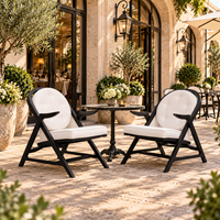 Chaise de jardin en teck sur mesure, fauteuil d'extérieur pour hôtel, bistrot et café, résistant aux intempéries