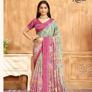 ชุดแต่งงานสไตล์ดั้งเดิมสำหรับผู้หญิงผ้าไหมเนื้อนุ่มแท้ดีไซน์เนอร์ชาวอินเดียที่สวยงาม - Product Image 1