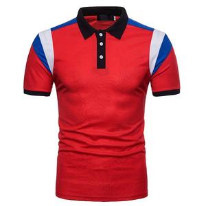 OEM Service Nueva moda de algodón y poliéster Polo Hombres Stand Collar de alta calidad de manga corta Hombres Polo T- Shirt - Product Image 1