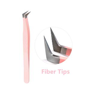 Juego de pinzas para extensión de pestañas Acabado en color negro mate con marca personalizada - Product Image 6