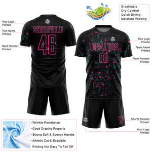 Uniformes de fútbol elaborados con atención al detalle, paneles transpirables, costuras reforzadas, atractivo elegante y ajuste personalizable - Product Image 2