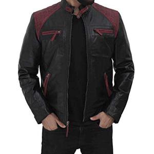 2025 Autumn Winter Men's High-quality Leather Jacket Slim Fit Bomber Style <b>Motorbike</b> Jacket For Man - Product Image 2