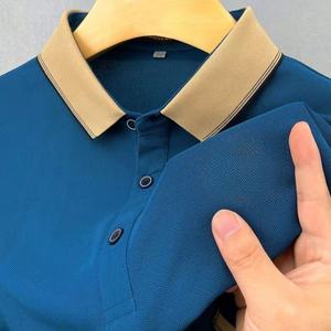Nouveau T-shirt en coton pour homme à manches courtes, polo à col brodé, grande taille, polo à manches courtes - Product Image 4