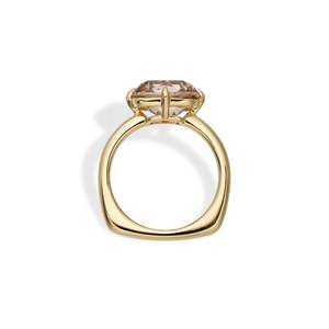 Anillo de Diamante Cultivado en Laboratorio Alice-Champagne Old Mine Cushion - Product Image 2