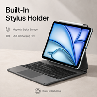 Cantilever Suspended Magnetic Keyboard Case 3mm Low-Profile Silent Keys Touch Panel Split Case Pencil Dock Alignment Protector
