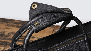 Bolsa de lona de cuero Vintage con logotipo personalizado para hombre, portátil, plegable, de lujo, deportiva, para gimnasio, con cierre de cremallera, de gran capacidad para exteriores - Product Image 4