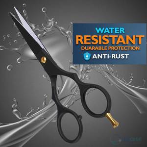 Tijeras para el cabello con mango medio para diestros y afiladas de acero inoxidable negro mate 6,5, tijeras de peluquero para hombres, mujeres y niños - Product Image 5