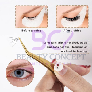 3 Pcs Eyelash Extension Tweezers Set Wholesale Rate Highest Quality Curved Grafted Eyelash Extension Tweezers - Product Image 4