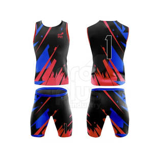 ชุดฟุตบอล 7 คน พิมพ์โลโก้ตามสั่ง ไซส์ใหญ่ MOQ ต่ำ ดีไซน์ใหม่ เสื้อผ้ากีฬากลางแจ้ง ระบายอากาศได้ดี - Product Image 1