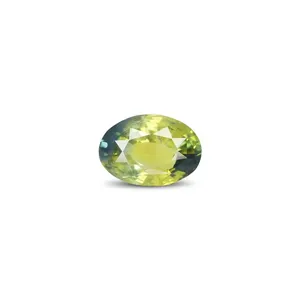 Saphir bicolore (Pitambari) de 2,88 carats, pierre précieuse naturelle facettée en taille ovale marquise, rouge orangé, 8 mm de hauteur, 1 mm de diamètre de trou - Product Image 1