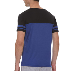 Vente chaude en gros de polyester imprimé col rond lourd avec panneau coupé et cousu t-shirts sportifs - Product Image 5