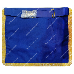 MASONIC REGALIA CRAFT GRAND OFICERS VESTIDO COMPLETO AYUDANTE SECRETARIO DELANTAL-LOGOTIPO BORDADO A MANO CON FLECOS DORADOS - Product Image 2