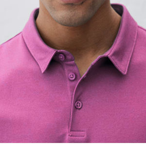 Polo en coton de haute qualité, couleur personnalisée, pour homme, décontracté, uni, manches courtes, coupe classique, rose. - Product Image 4