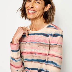 Sweat-shirt à col rond en coton surdimensionné pour femmes broderie Logo impressions personnalisées tissu tricoté à capuche pour l'hiver-pull personnalisable - Product Image 4