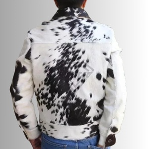 2025 meilleure vente haute rue hommes vache cheveux cuir veste Original lourd hiver manteau respirant vache cheveux cuir veste - Product Image 2
