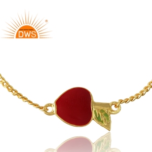 Increíble diseño de plata esterlina 18K chapado en oro esmalte pulsera Demi joyería fina para mujer regalo para ella - Product Image 3
