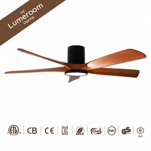 60 Inch Flush Mount <b>Ceiling</b> Fan with <b>Light</b>, Solid Wood Blades APP and <b>Remote</b> <b>Control</b> Quiet DC Motor Dimmable LED - Product Image 6