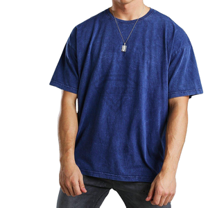 Camisetas Vintage Lavadas con Ácido de Talla Grande Unisex Jersey Transpirable Anti-Encogimiento Secado Rápido Hip Hop Lavado con Ácido Camisetas - Product Image 2