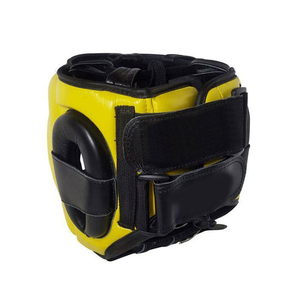 Casco de boxeo profesional Protector de cabeza de seguridad de cuero genuino con material de PU duradero Equipo de cabeza de EVA transpirable - Product Image 5
