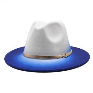 Sombrero de Fieltro con Cinturón, Sombrero de Vaquero al por Mayor para Hombre, Sombreros Fedora de Lana Unisex con Ala Ancha, Gorras Occidentales para Boda - Product Image 4