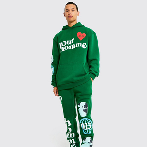 Fabricant de vêtements Streetwear 500gsm coton sweat à capuche pull personnalisé 3d mousse bouffée impression Boxy Fit sweats à capuche hommes - Product Image 3
