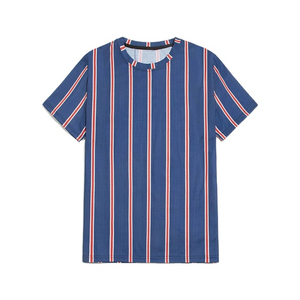 Casual <b>Men's</b> Striped Summer T-<b>Shirt</b> O-Neck Anti-Wrinkle Short Sleeve Tops 100% Cotton Garment Dyed Street Style T-<b>shirt</b> <b>for</b> <b>men</b> - Product Image 1