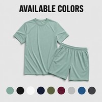 Ensembles de Survêtements Décontractés Personnalisés avec Logo, Ensemble 2 Pièces Short et T-Shirt à Manches Courtes d'Été pour Hommes