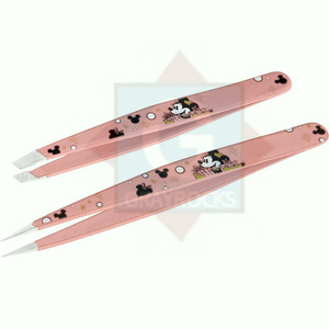 Pinzas de Cejas Inclinadas de Acero Inoxidable de Alta Calidad Profesional, Coloridas, con Logotipo Personalizado para Ojos - Product Image 3