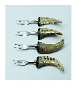 Juego de Cuchillos para Queso de Nuevo Estilo en Venta, Juego de Cubiertos de Alta Calidad Pulidos a Mano con Mango de Cuerno Negro para Uso en Hoteles, Hogares y Restaurantes - Product Image 2