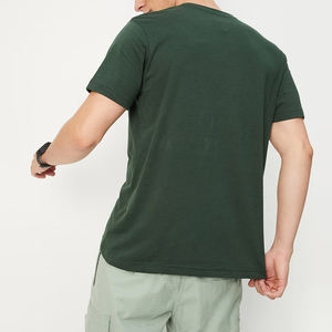 เสื้อยืดผ้าฝ้าย100% สำหรับผู้ชายทุกเพศเสื้อยืดพิมพ์โลโก้ตามสั่งบนเสื้อยืดเปล่าวัสดุเส้นใยไม้ไผ่ - Product Image 2