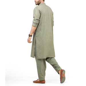 Usine en gros de haute qualité hommes décontracté Shalwar Kameez robe nouveau Design 100% coton fait hommes Salwar vêtements - Product Image 3