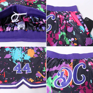 Short unisexe en maille à sublimation personnalisé, durable et élégant, pour la course à pied, l'entraînement de basket-ball, grande taille - Product Image 3