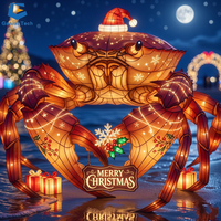 Projecteur d'éclairage sur le thème sous-marin, grande lanterne de Noël en forme de tortue marine, solution tout-en-un pour l'affichage de la faune marine