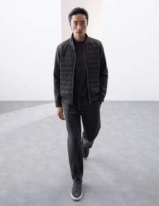 Chaquetas de bombardero transpirables de último diseño para hombre, chaquetas de bombardero informales OEM ajustadas con cremallera de diseñador para hombre - Product Image 2