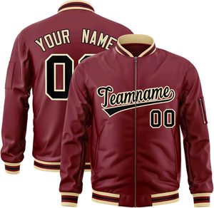 Chaqueta universitaria con cremallera completa Fabricante OEM Ajuste personalizado para uniforme escolar, equipos universitarios o clubes - Product Image 1