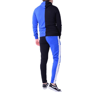 ชุดวอร์มกางเกงมีฮู้ดและแจ็คเก็ตสองสี,ชุดวอร์มแฟชั่นสำหรับผู้ชาย - Product Image 3