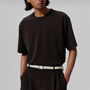 เสื้อยืดผู้ชายผ้าฝ้ายทรงหลวมสีพื้นสไตล์อินเทรนด์เสื้อยืดหลวมฟิตเนสสีพื้นสำหรับฤดูร้อน - Product Image 2