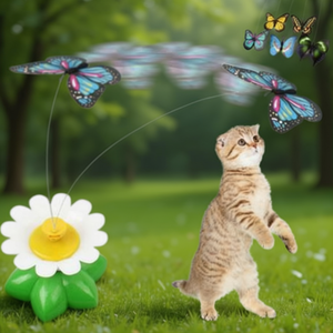 Moving Rotating Butterfly <b>Cat</b> <b>Toy</b> Battery Operated <b>Interactive</b> Pet <b>Toy</b> - Product Image 3