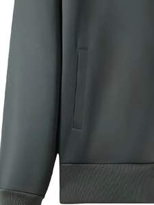 Ensemble de survêtement décontracté 2 pièces pour adultes, écologique, couleur unie, respirant, rayures imprimées, 100% polyester, anti-boulochage - Product Image 3